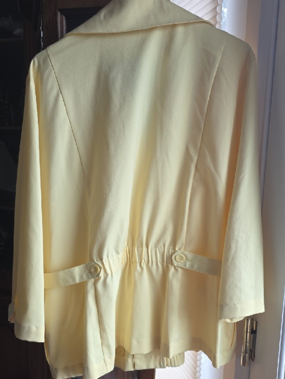 Alfred Dunner Pale Yellow Zip-Front Utility Jacket - Picture 4 of 4